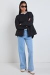 Peak Black Oversized Padded Shell Jacket