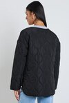 Peak Black Oversized Padded Shell Jacket