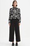 Elastic Front Hem Print Shirt