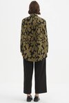 Elastic Front Hem Print Shirt