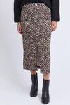Leopard Denim Skirt