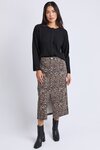 Leopard Denim Skirt