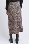 Leopard Denim Skirt