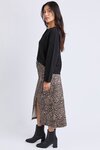 Leopard Denim Skirt