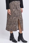 Leopard Denim Skirt