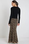 Rally Leopard Tie Waist Bias Maxi Skirt