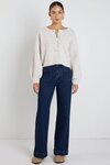 Authentic Oat Marle Chunky Knit Crewneck Cardigan