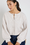 Authentic Oat Marle Chunky Knit Crewneck Cardigan