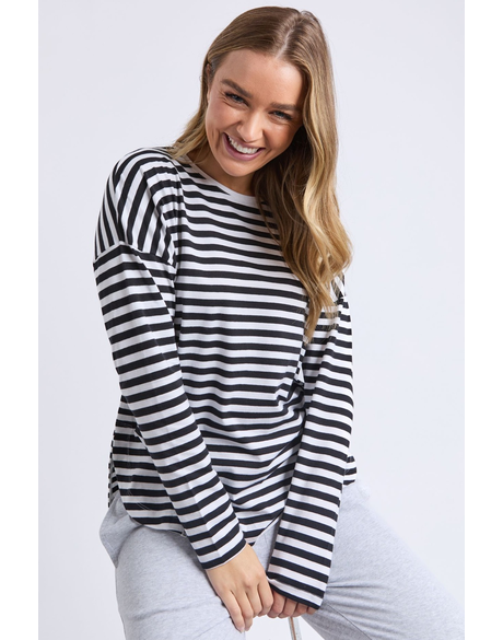 Lauren LS Stripe Tee