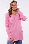 Rib LS Tee (Bubblegum Pink)
