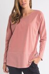 Rib LS Tee (Dusty Pink)