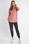 Rib LS Tee (Dusty Pink)