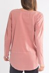 Rib LS Tee (Dusty Pink)