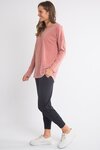 Rib LS Tee (Dusty Pink)