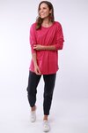 Rib LS Tee (Fuchsia)