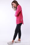 Rib LS Tee (Fuchsia)