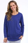 Rib LS Tee (Deep Blue)