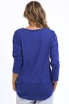 Rib LS Tee (Deep Blue)