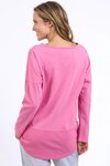 Rib LS Tee (Pink Geranium)
