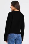 Imprint Black Soft Knit Crewneck Cardigan