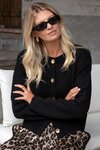 Imprint Black Soft Knit Crewneck Cardigan