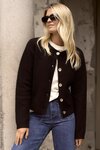 Imprint Black Soft Knit Crewneck Cardigan