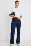 Zoey Indigo High Rise Wide Leg Pocket Jean