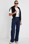 Zoey Indigo High Rise Wide Leg Pocket Jean