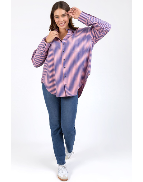 Lila Stripe Shirt (French Blue/Charm Pink Stripe)