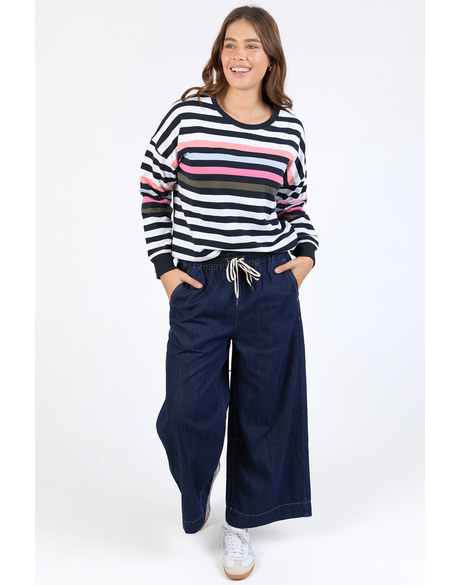Merriment Crew (Navy and White Stripe)