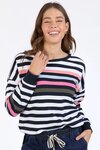 Merriment Crew (Navy and White Stripe)