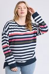 Merriment Crew (Navy and White Stripe)