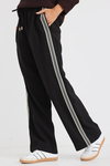 Vibe Black Jacquard Stripe Wide Leg Pants
