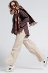 Monogram Jacquard Scarf (Mahogany and Tan)
