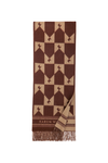 Monogram Jacquard Scarf (Mahogany and Tan)
