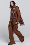 Monogram Jacquard Scarf (Mahogany and Tan)