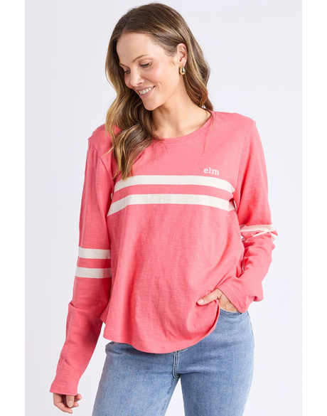 Adora Long Sleeve Tee (Cosy Coral)