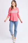 Adora Long Sleeve Tee (Cosy Coral)