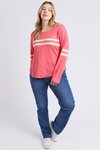 Adora Long Sleeve Tee (Cosy Coral)