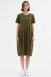 Short Sleeve Diagonal Seam Dress 