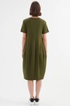 Short Sleeve Diagonal Seam Dress 