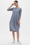 Diagonal Seam Dress (Livid Blue)