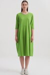 Diagonal Seam Dress (Grass Green)