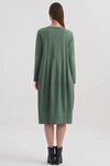 Long Sleeve Diagonal Seam Dress
