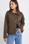 Apex Animal Print Collarless Puffer Jacket
