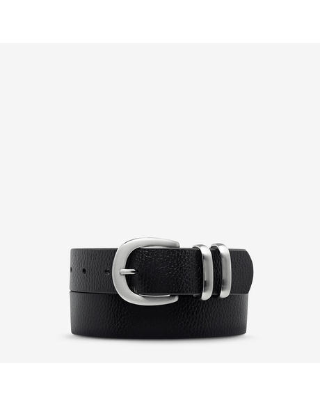 Let It Be Belt (Black/Silver)