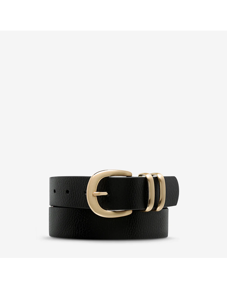 Let It Be Belt (Black/Gold)