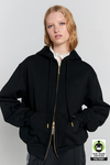 Runaway Scrawl Cropped Oversized Hoodie