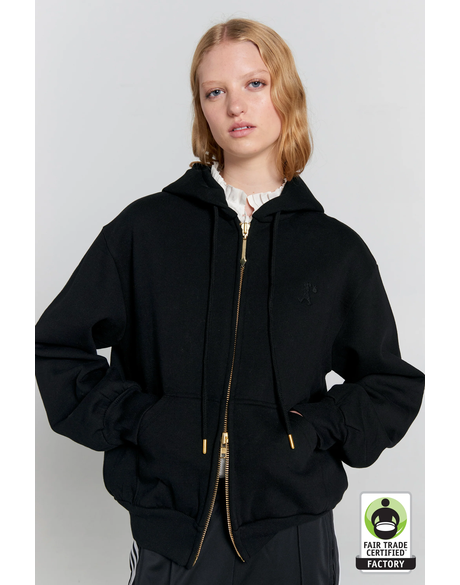 Runaway Scrawl Cropped Oversized Hoodie