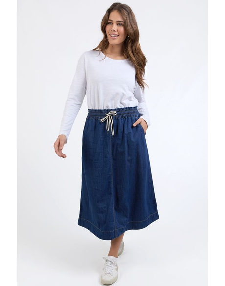 Greta Skirt (Dark Blue Wash)